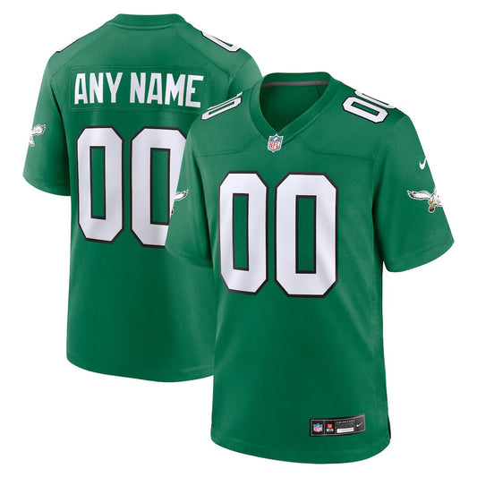 Philadelphia Eagles Alternate Custom Game Jersey - Kelly Green -