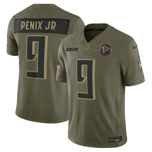 Michael Penix Jr. Atlanta Falcons 2025 Salute to Service Limited Jersey - Olive -