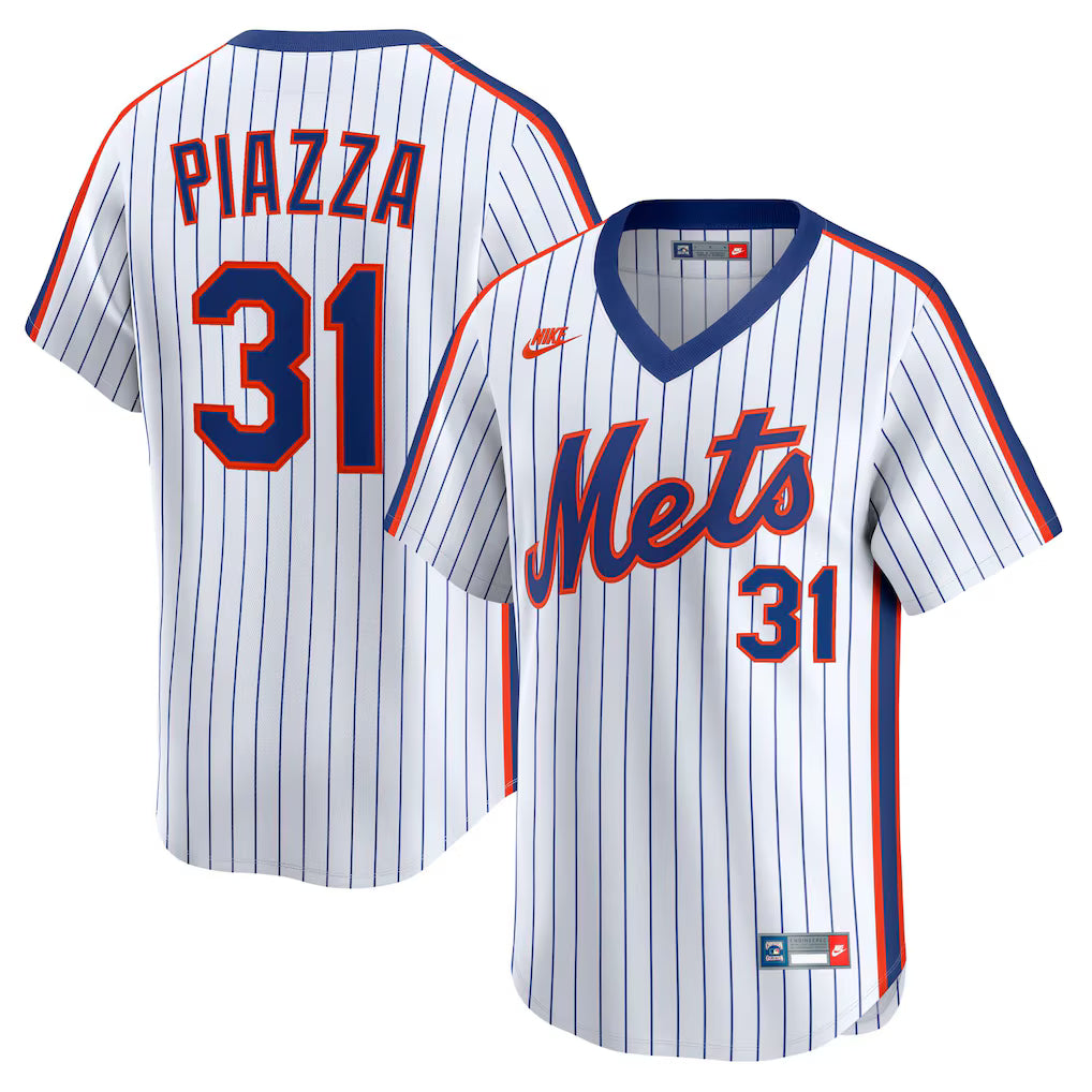 Mike Piazza New York Mets Throwback Cooperstown Collection Limited Jersey - White