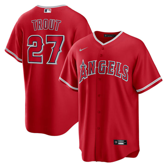 Mike Trout Los Angeles Angels Player Name Jersey - Red