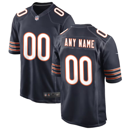 Chicago Bears Custom Game Jersey - Navy -
