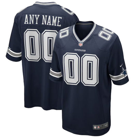 Dallas Cowboys Custom Game Jersey - Navy -