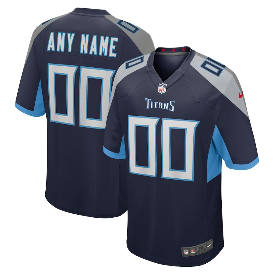 Tennessee Titans Custom Jersey - Navy -