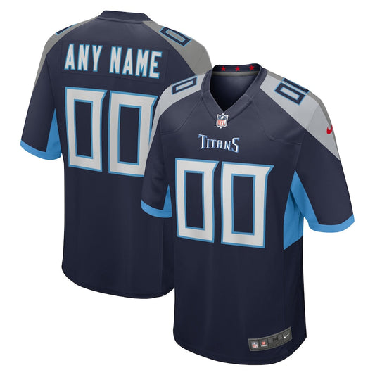 Tennessee Titans Custom Jersey - Navy -