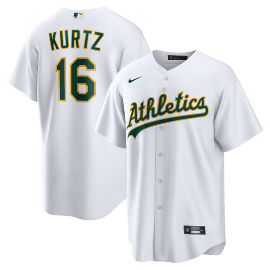 Nick Kurtz Athletics Player Jersey - White