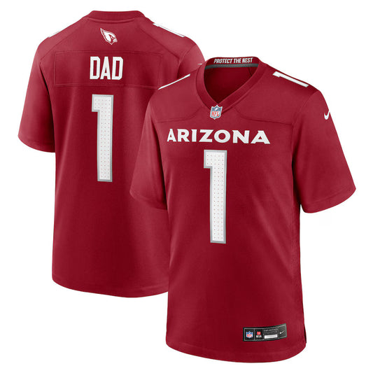 Number 1 Dad Arizona Cardinals Game Jersey - Cardinal -