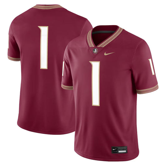 #1 Florida State Seminoles Game Jersey - Garnet -