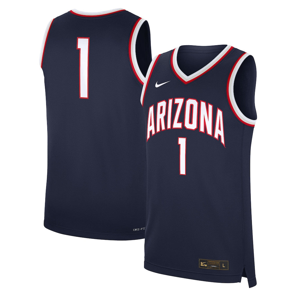 #1 Arizona Wildcats Road Jersey - Navy -