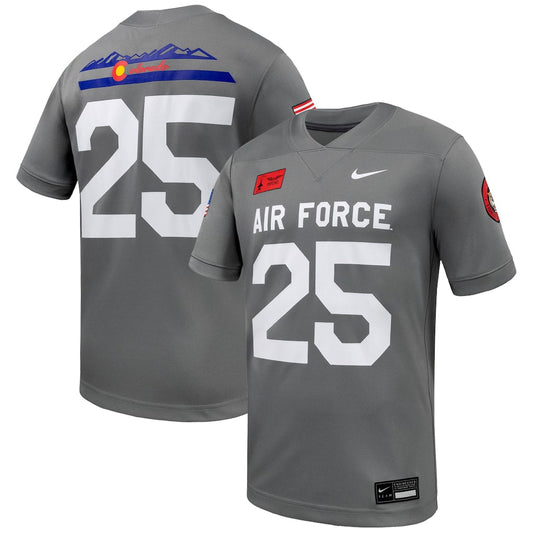 #25 Air Force Falcons APLS Fighting Falcon Collection Football Game Jersey - Gray -
