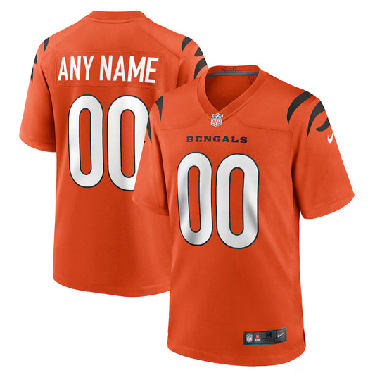 Cincinnati Bengals Alternate Game Custom Jersey - Orange -