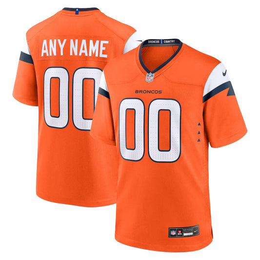 Denver Broncos Mile High Collection Custom Game Jersey - Orange -