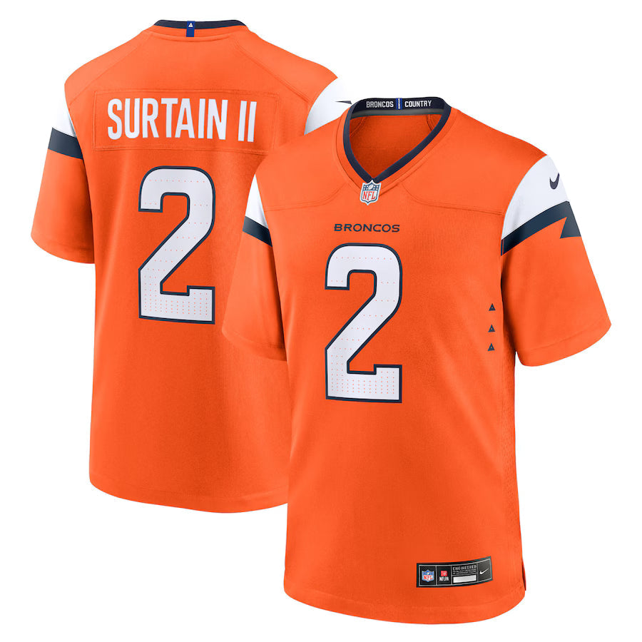 Patrick Surtain II Denver Broncos Mile High Collection Game Jersey - Orange -