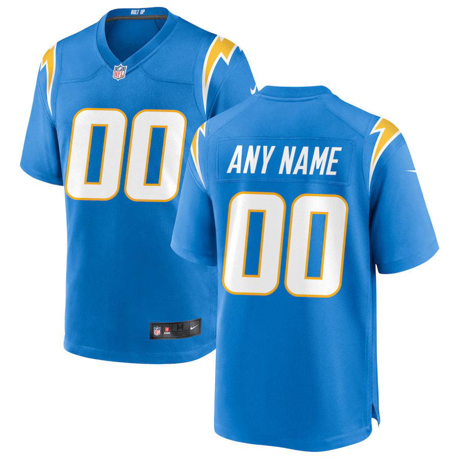 Los Angeles Chargers Custom Game Jersey - Powder Blue -