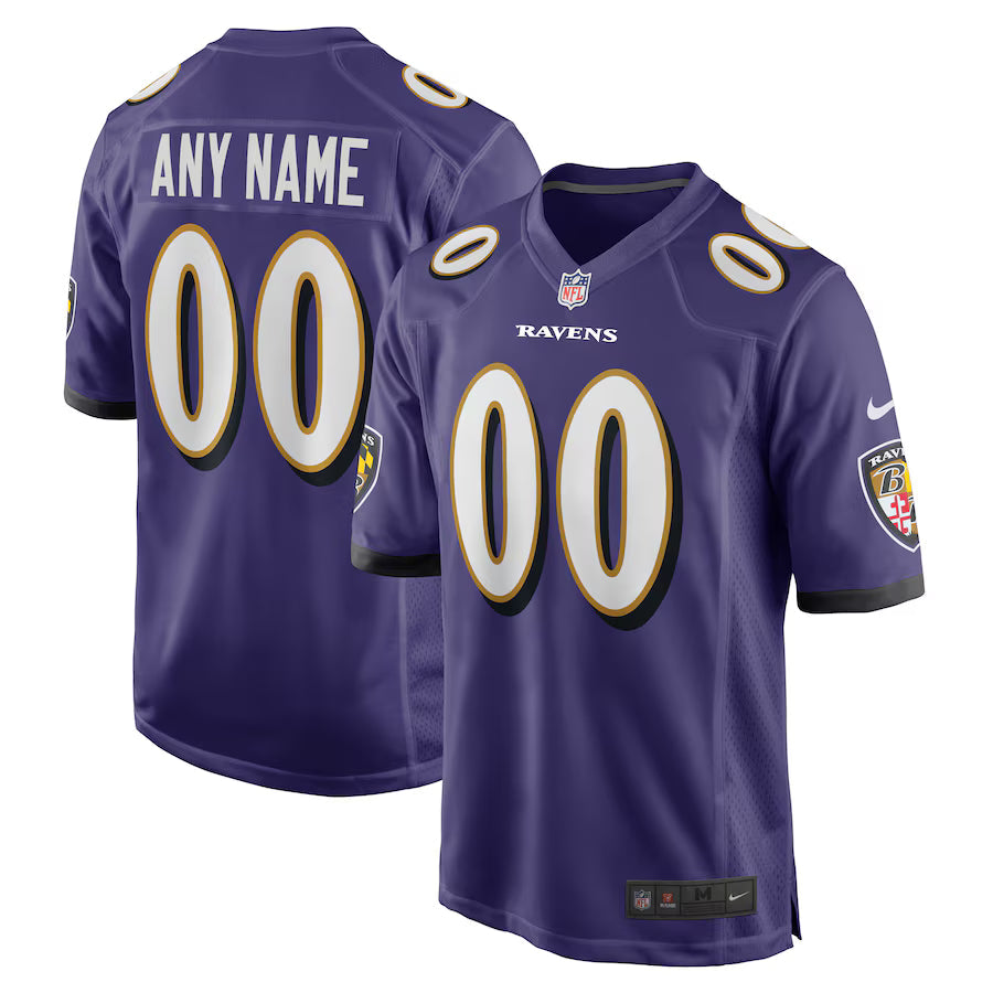 Baltimore Ravens Custom Game Jersey - Purple -