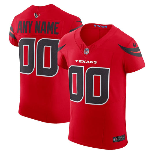 Houston Texans Alternate Vapor F.U.S.E. Elite Custom Jersey - Red -