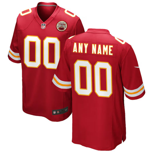 Kansas City Chiefs Custom Game Jersey - Red -