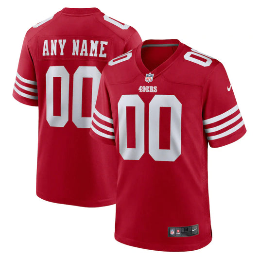 San Francisco 49ers Custom Jersey - Scarlet -