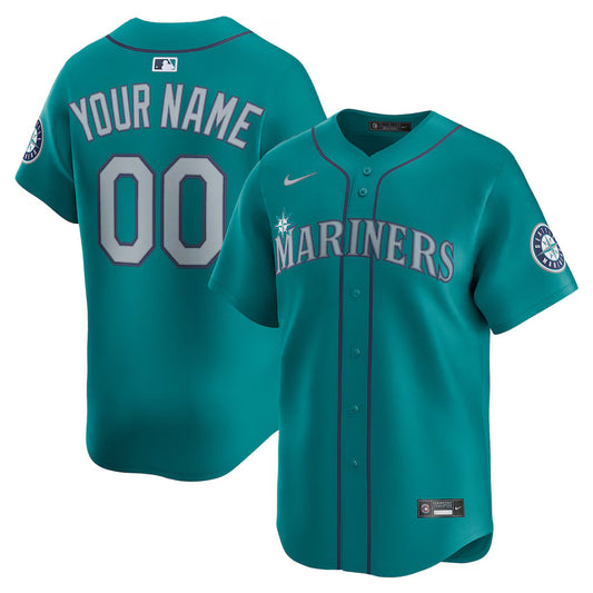 Seattle Mariners Alternate Limited Custom Jersey - Teal