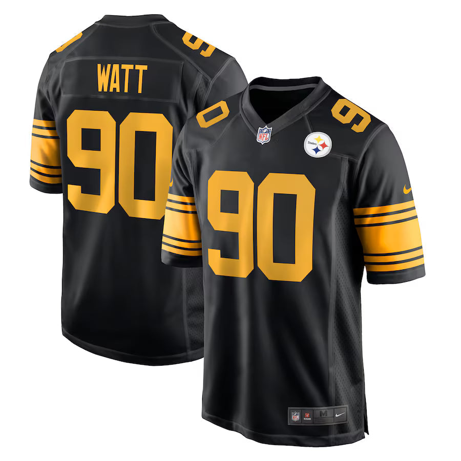 T.J. Watt Pittsburgh Steelers Alternate Game Jersey - Black -