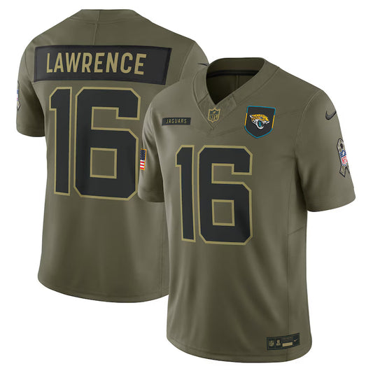 Trevor Lawrence Jacksonville Jaguars 2025 Salute to Service Limited Jersey - Olive -