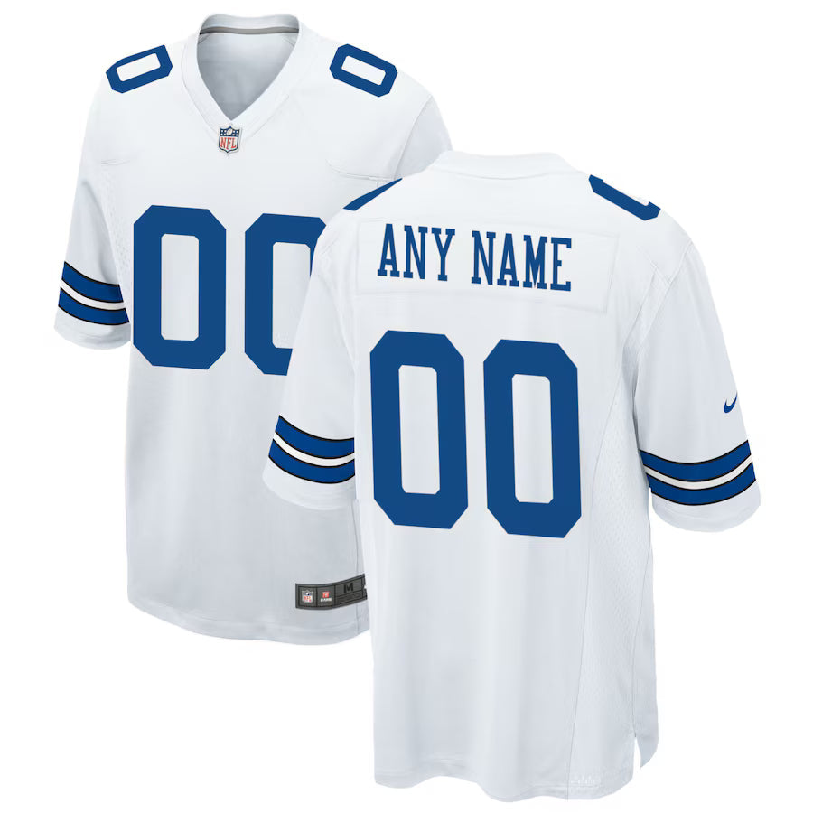 Dallas Cowboys Custom Game Jersey - White -