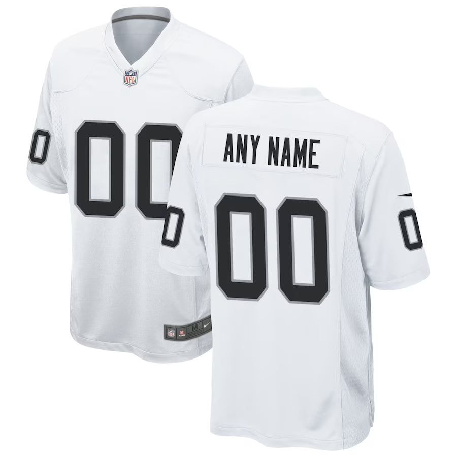 Las Vegas Raiders Custom Game Jersey - White -