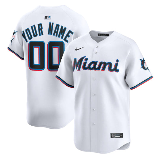 Miami Marlins Limited Custom Jersey - White