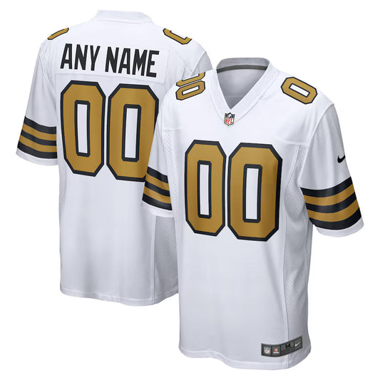 New Orleans Saints Alternate Custom Game Jersey - White -