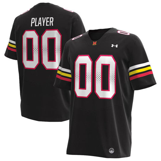 Maryland Terrapins Under Armour Alternate NIL Pick-A-Player Football Jersey - Black -