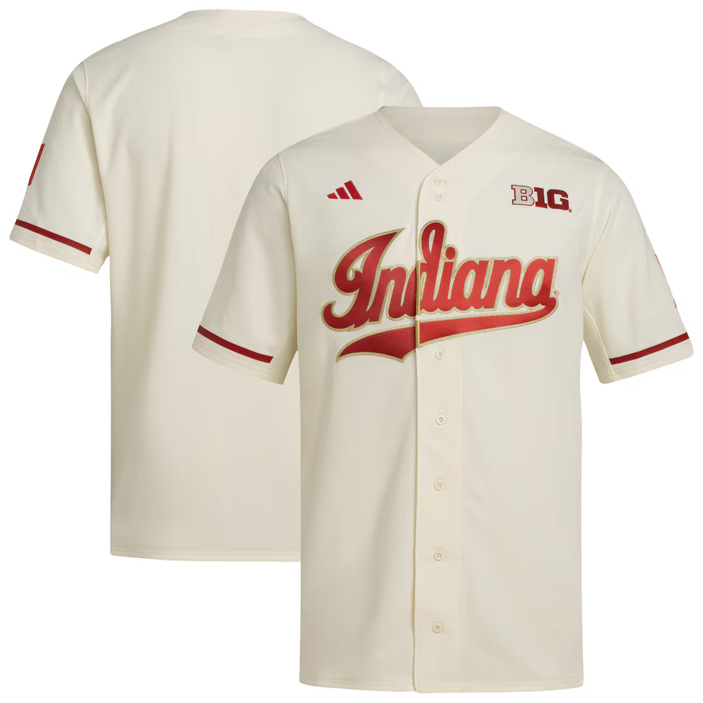 Indiana Hoosiers Baseball Jersey - Cream -