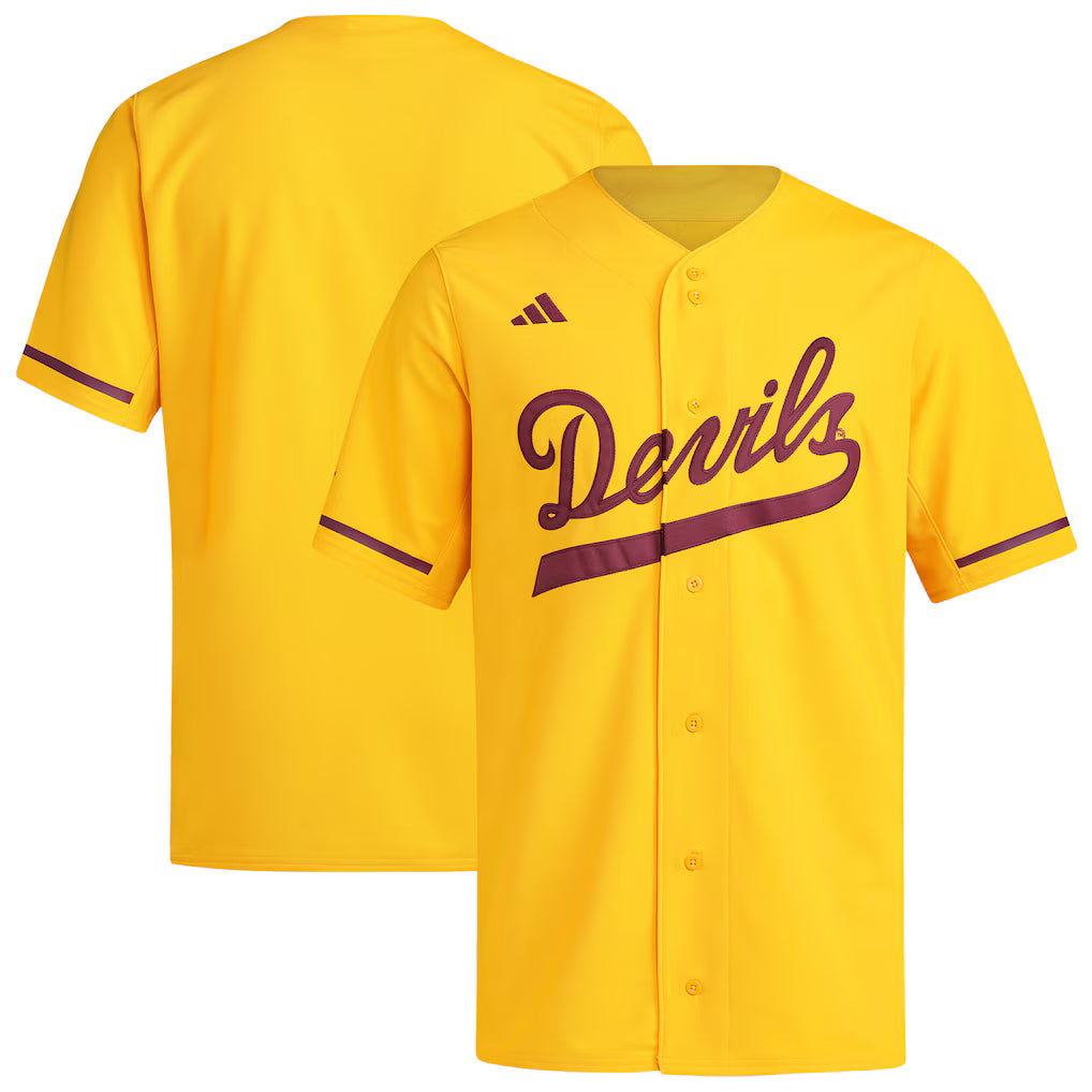 Arizona State Sun Devils Baseball Jersey - Gold -