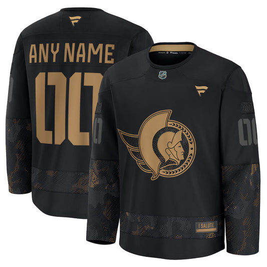 Ottawa Senators 2026 Military Appreciation Custom Practice Jersey - Black