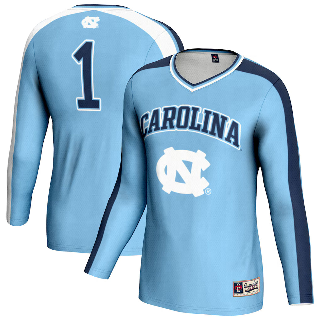 North Carolina Tar Heels GameDay Greats #1 Lightweight Volleyball Fashion Jersey - Light Blue -