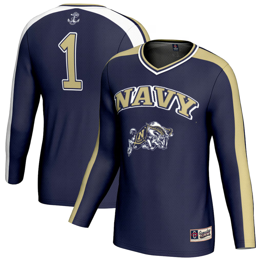 Navy Midshipmen GameDay Greats #1 Lightweight Volleyball Fashion Jersey - Navy -