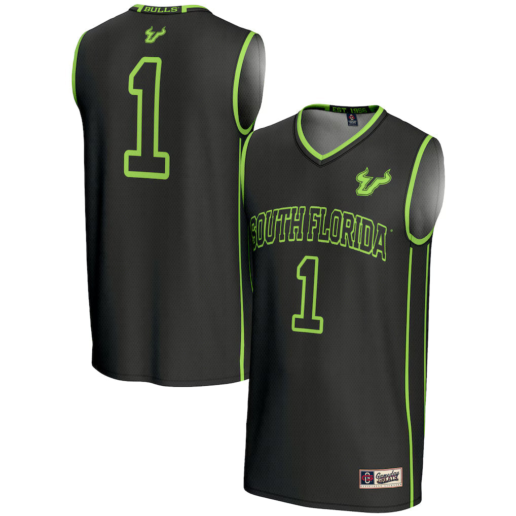 #1 South Florida Bulls GameDay Greats Unisex Lightweight Basketball Jersey - Black -