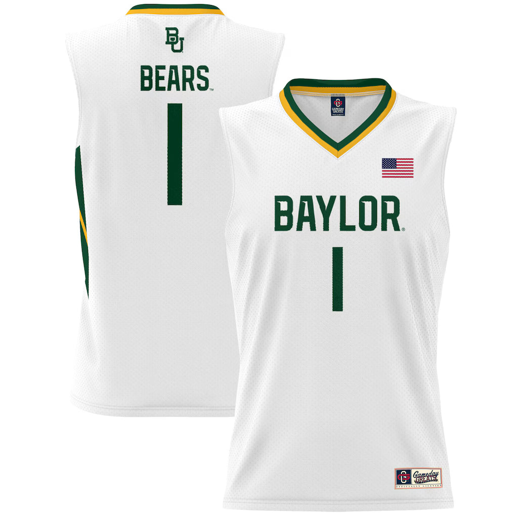#1 Baylor Bears GameDay Greats Lightweight Basketball Jersey - White -