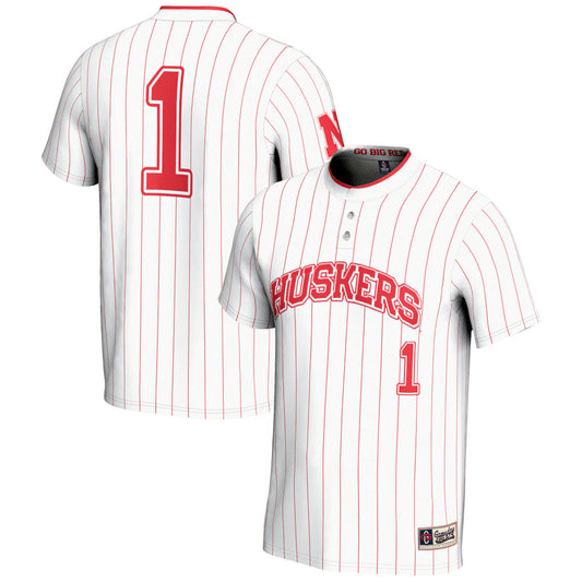 #1 Nebraska Huskers GameDay Greats Lightweight Softball Jersey - White -