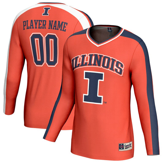 Illinois Fighting Illini GameDay Greats NIL Pick-A-Player Lightweight Collegiate Volleyball Fashion Jersey - Orange -