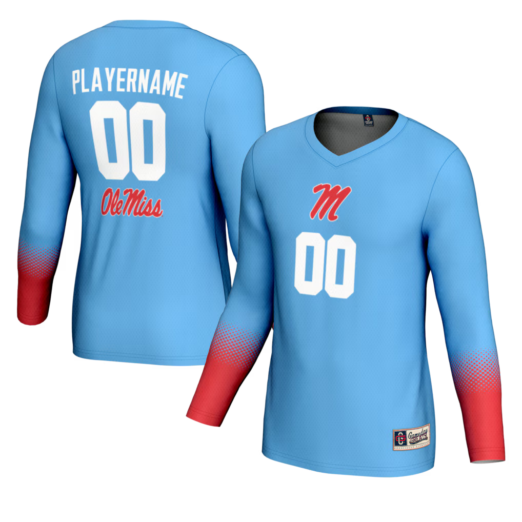 Ole Miss Rebels GameDay Greats NIL Pick-A-Player Lightweight Volleyball Jersey - Powder Blue -
