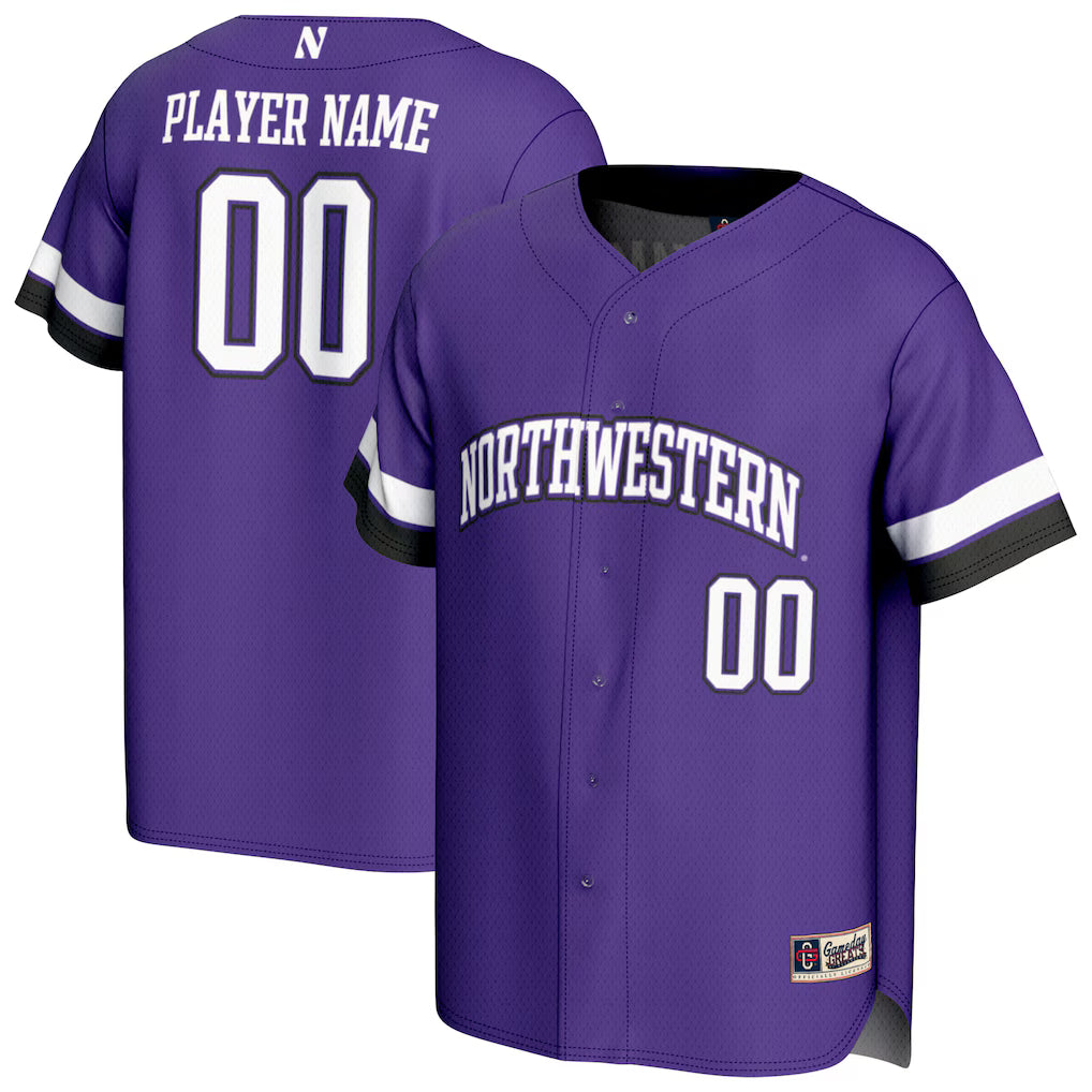 Northwestern Wildcats GameDay Greats NIL Pick-A-Player Lightweight Collegiate Baseball Fashion Jersey - Purple -