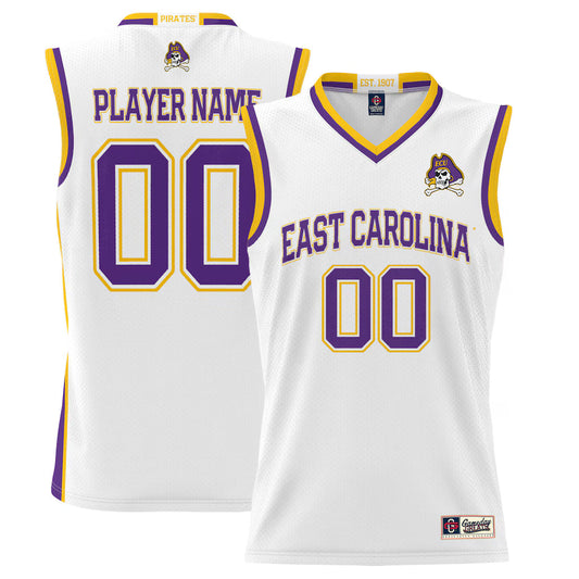 ECU Pirates GameDay Greats Lightweight NIL Pick-A-Player Basketball Jersey - White -