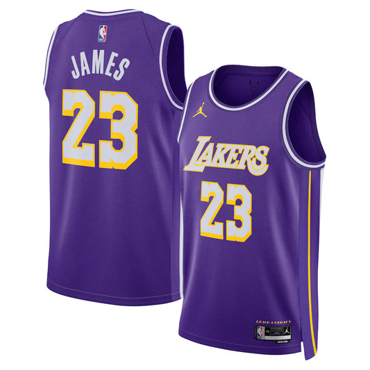 LeBron James Los Angeles Lakers Swingman Jersey - Statement Edition - Purple