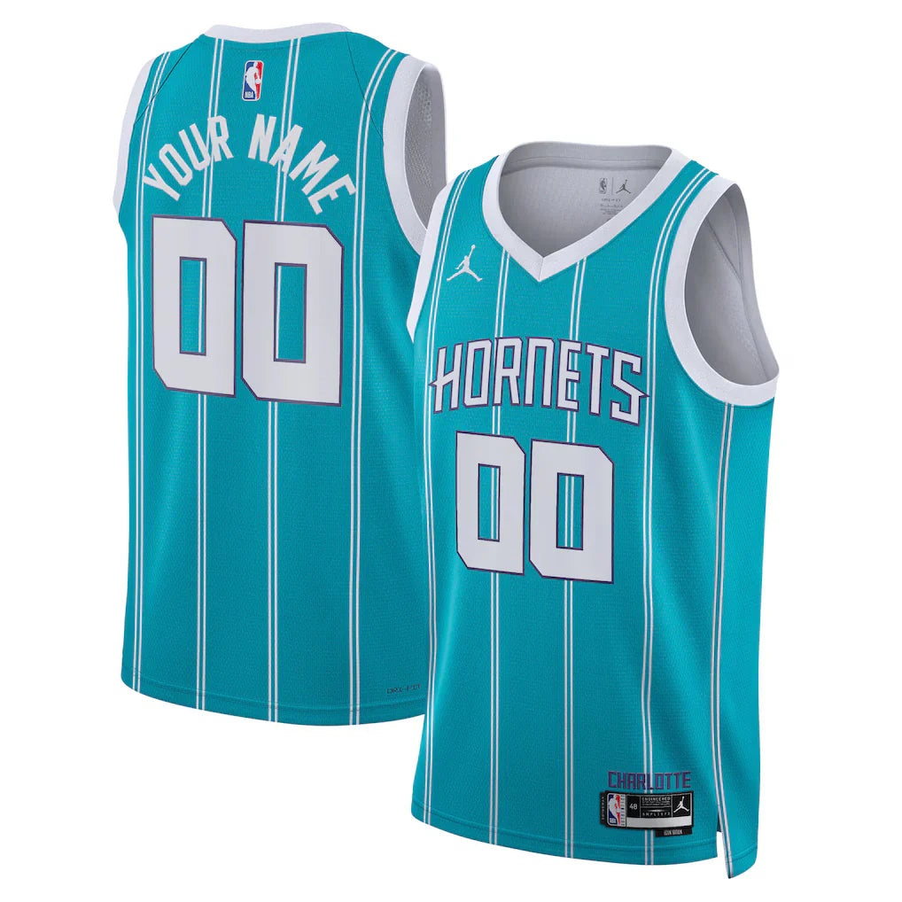 Charlotte Hornets Swingman Custom Jersey Teal - Icon Edition