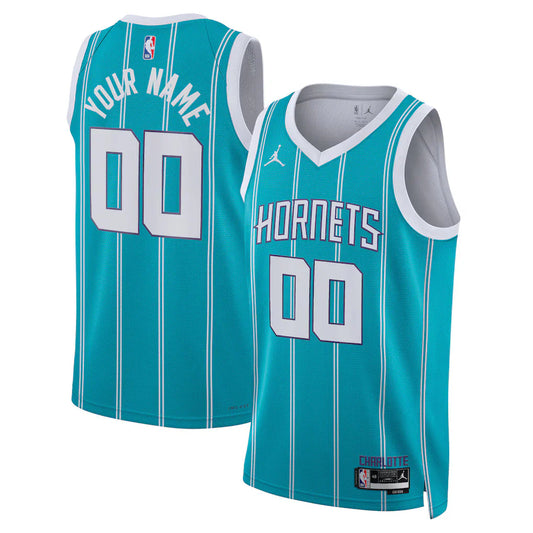 Charlotte Hornets Swingman Custom Jersey Teal - Icon Edition