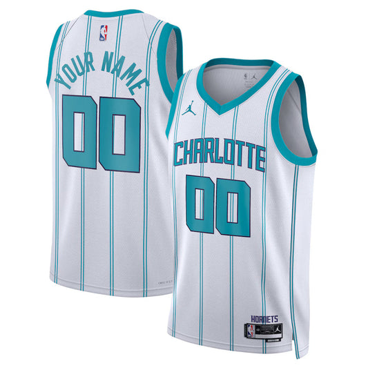 Charlotte Hornets Swingman Custom Jersey White - Association Edition