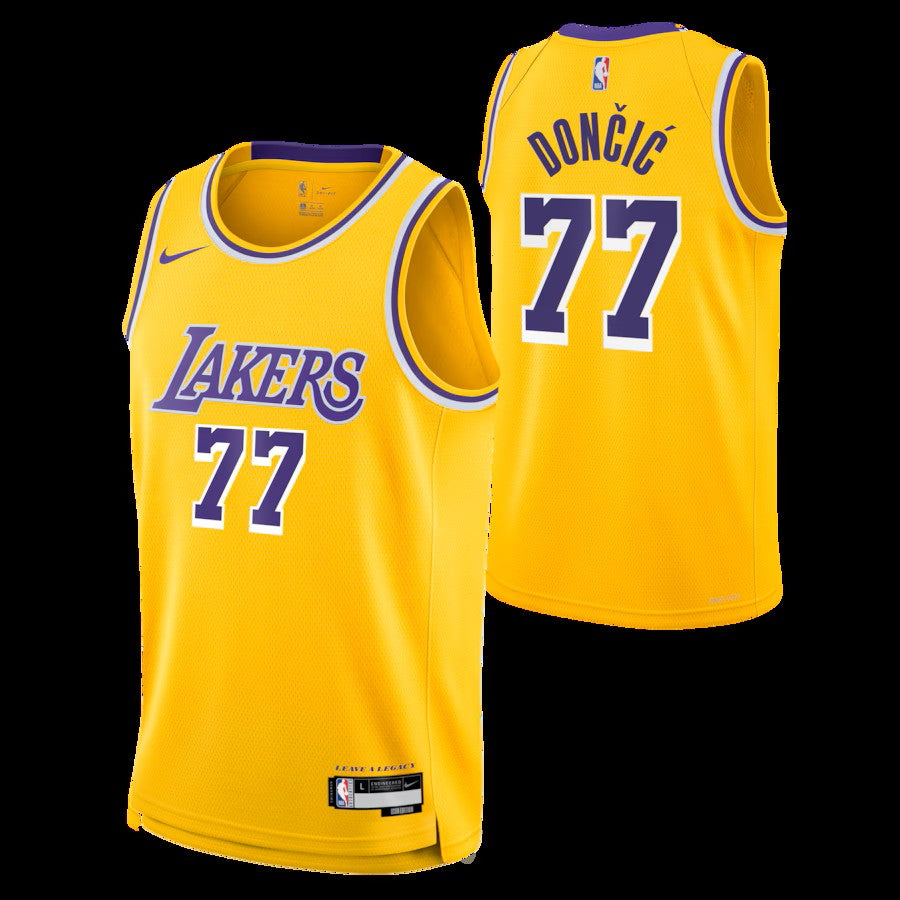 Luka Dončić Los Angeles Lakers Unisex Swingman Jersey - Icon Edition - Gold