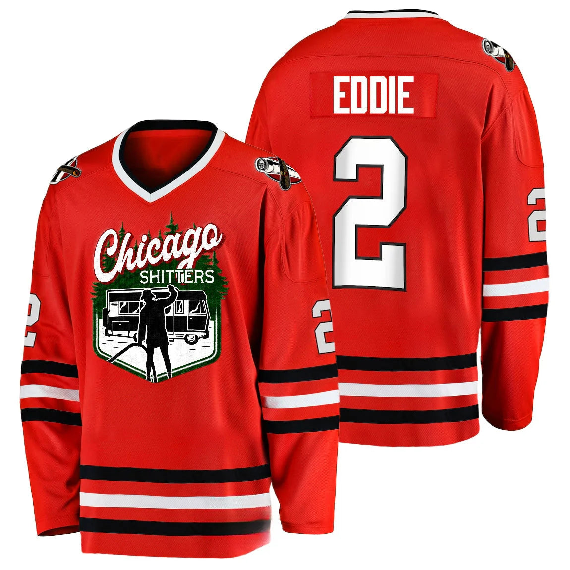 Chicago Shitters 'Eddie' Christmas Style Hockey Jersey