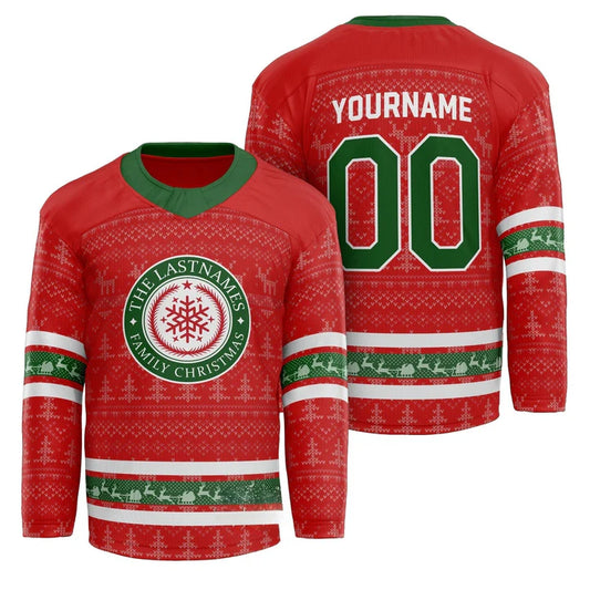 Family Christmas Custom Hockey Jersey