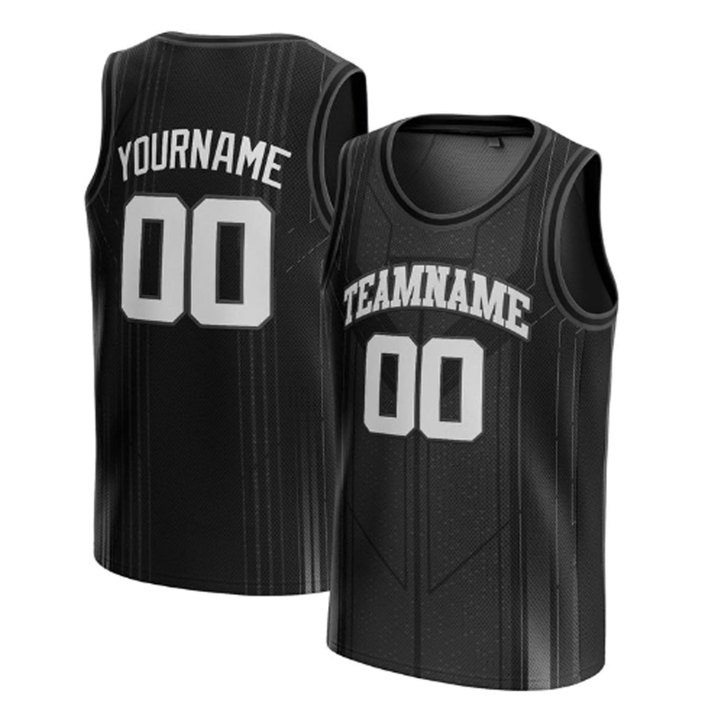 Black-White Custom Basketball Jersey