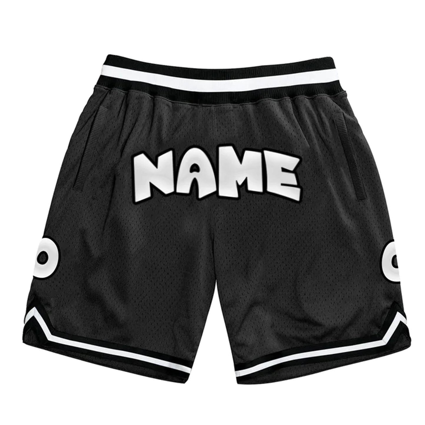 Black-White Custom Basketball Shorts